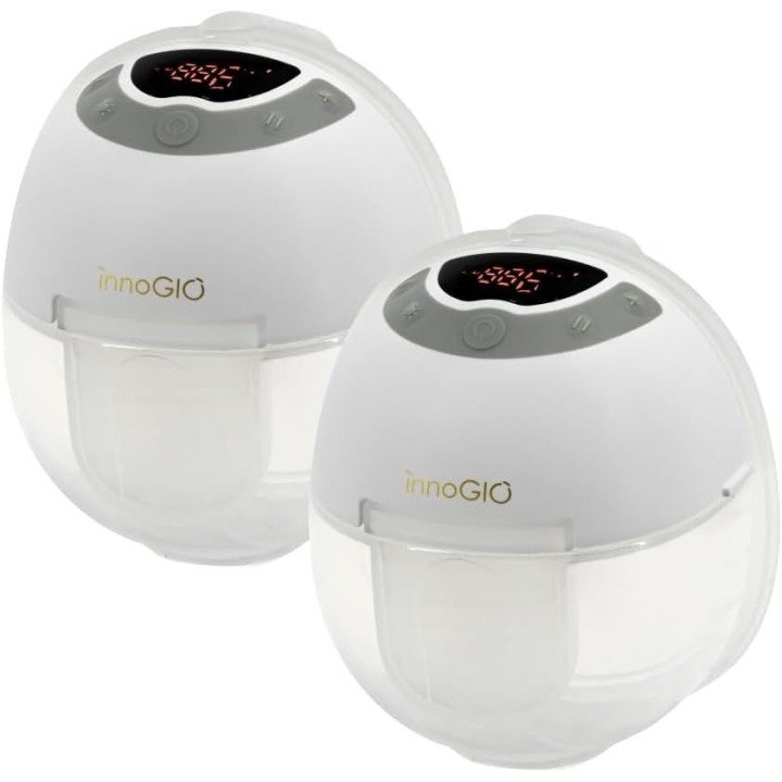 Doble extractor eléctrico de leche portátil GIOmum Line Discreet Light de innoGIO