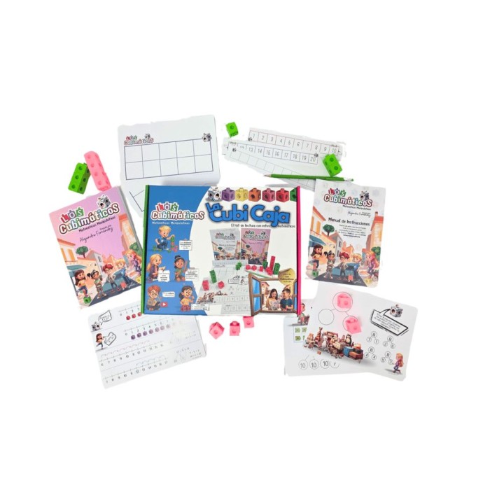 Libro Los Cubimáticos + material manipulativo (Cubi Caja)