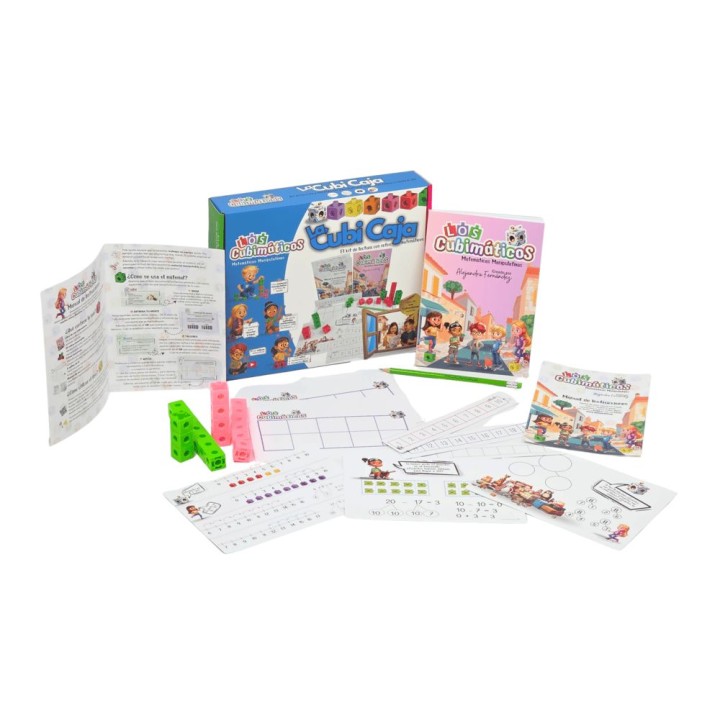 Libro Los Cubimáticos + material manipulativo (Cubi Caja)