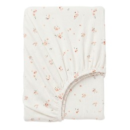 Sábana bajera de punto cuna 60x120 Monet (blanco/rosa) de Bimbidreams