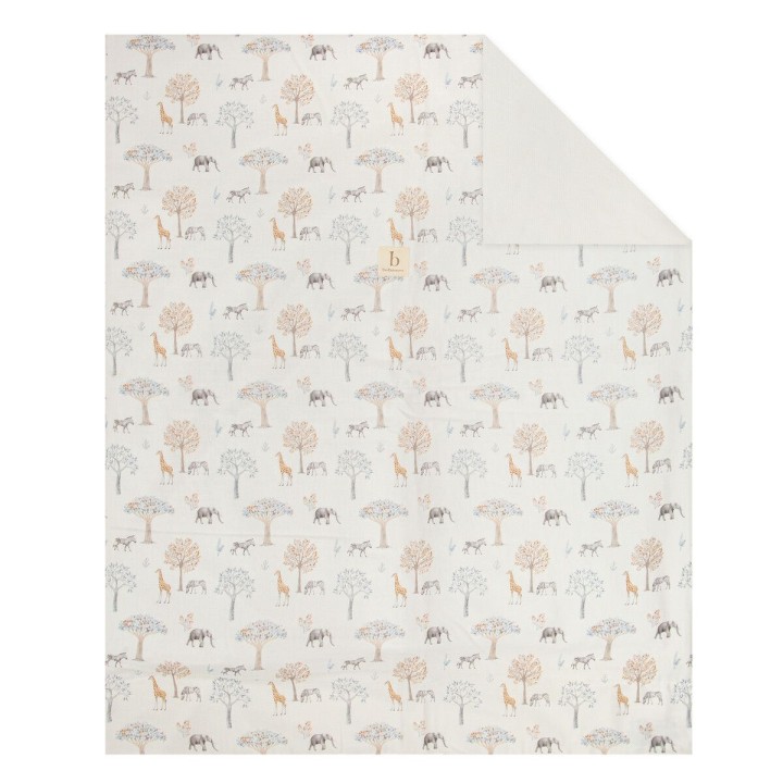 Minicuna colecho metálica con bajera y funda nórdica Tanzania (gris) d