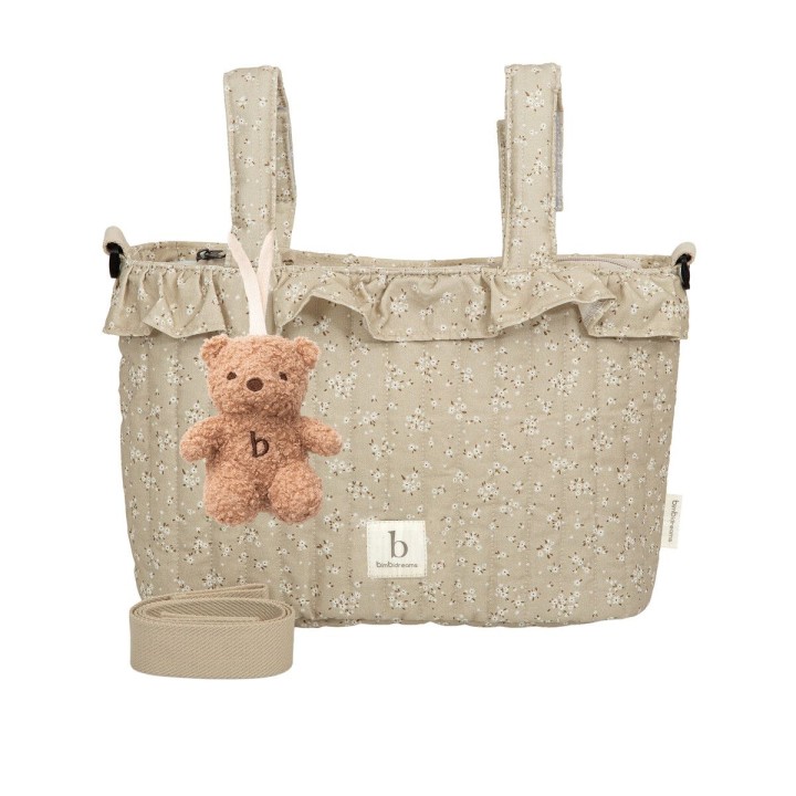 Bolso pañalera crossbody Anaís (lino) de Bimbidreams