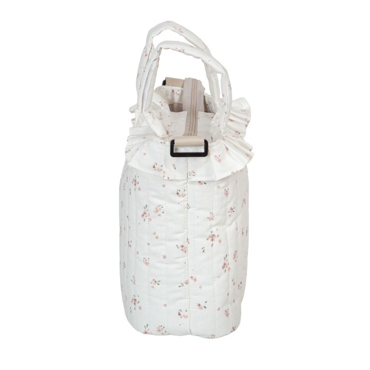 Bolso pañalera crossbody Monet (blanco/rosa) de Bimbidreams