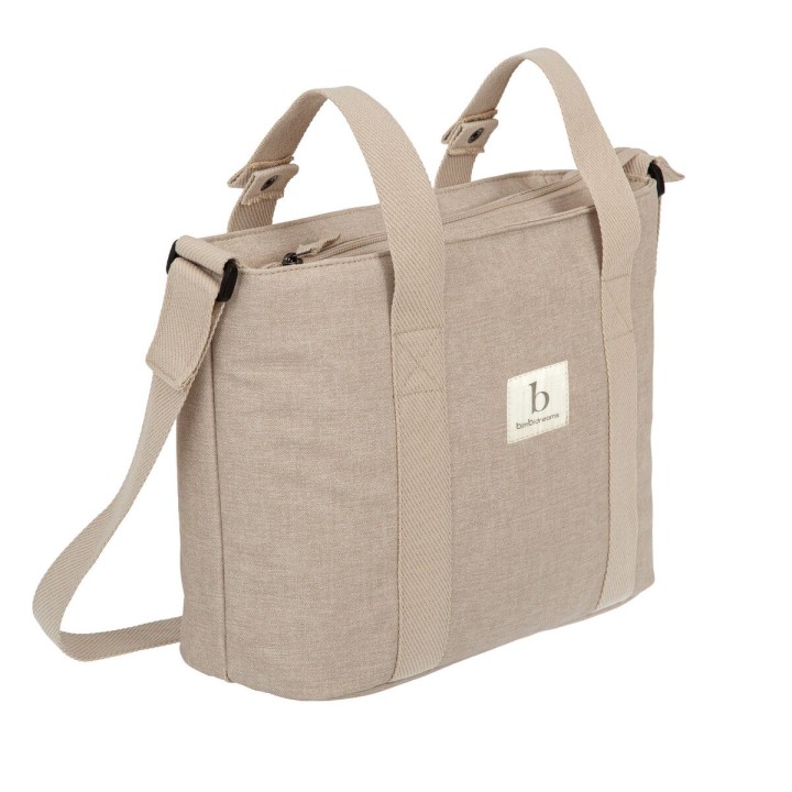 Bolso pañalera crossbody Florencia (lino) de Bimbidreams