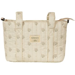Bolso pañalera crossbody con cambiador Cornelia (blanco/verde) de Bimb