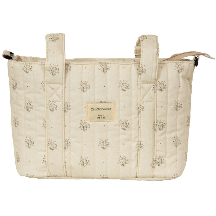 Bolso pañalera crossbody con cambiador Cornelia (blanco/verde) de Bimb