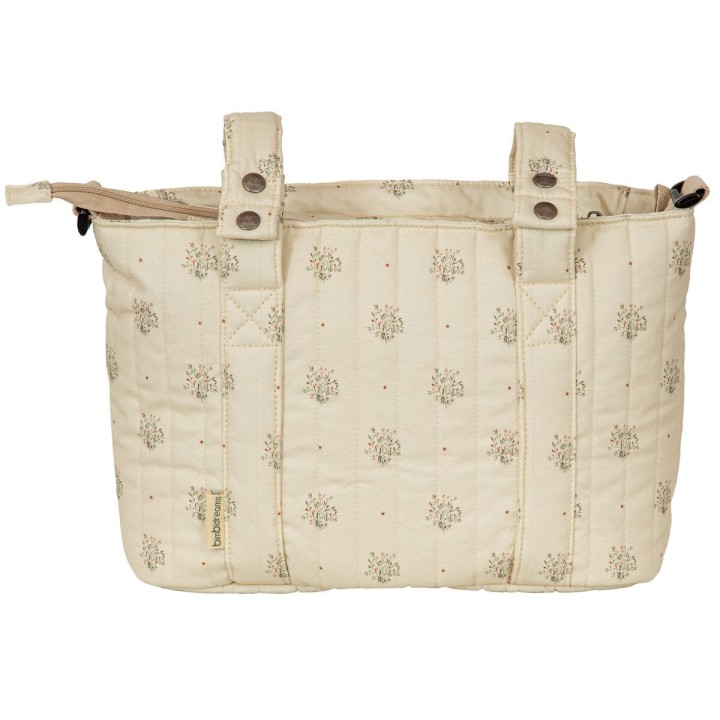 Bolso pañalera crossbody con cambiador Cornelia (blanco/verde) de Bimb