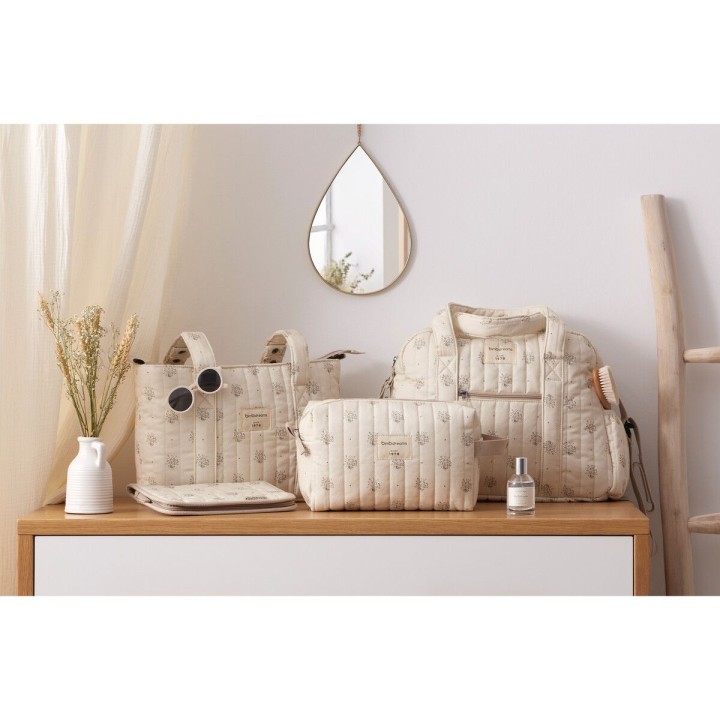 Bolso pañalera crossbody con cambiador Cornelia (blanco/verde) de Bimb