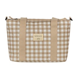 Bolso pañalera crossbody con cambiador Vichi (blanco/lino) de Bimbidre