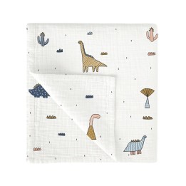 Muselina de bambú 120x120 cm Dinosaurius (color) de Bimbidreams