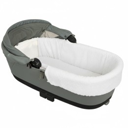 Interior de capazo para carrito Plumeti (blanco) de Bimbidreams