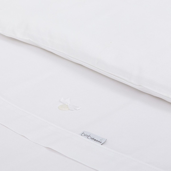 Tríptico sábanas 100% algodón cuna 60x120 Toscana (blanco) de Bimbidre