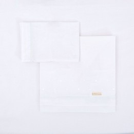Tríptico sábanas 100% algodón cuna 60x120 Punts (blanco) de Bimbidream