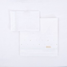 Tríptico sábanas 100% algodón cuna 60x120 Punts (gris) de Bimbidreams