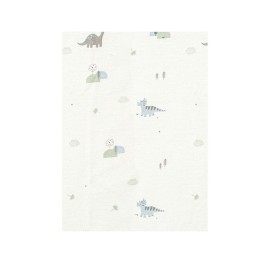 Sábana bajera de punto cuna mini 50x80 Trex (blanco/verde) de Bimbidre