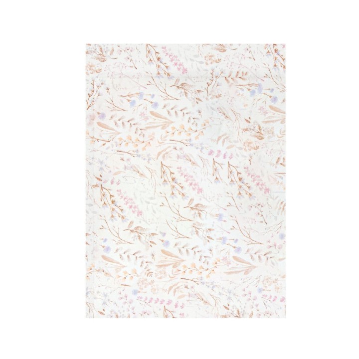 Sábana bajera de punto cuna mini 50x80 Niza (blanco/lila) de Bimbidrea