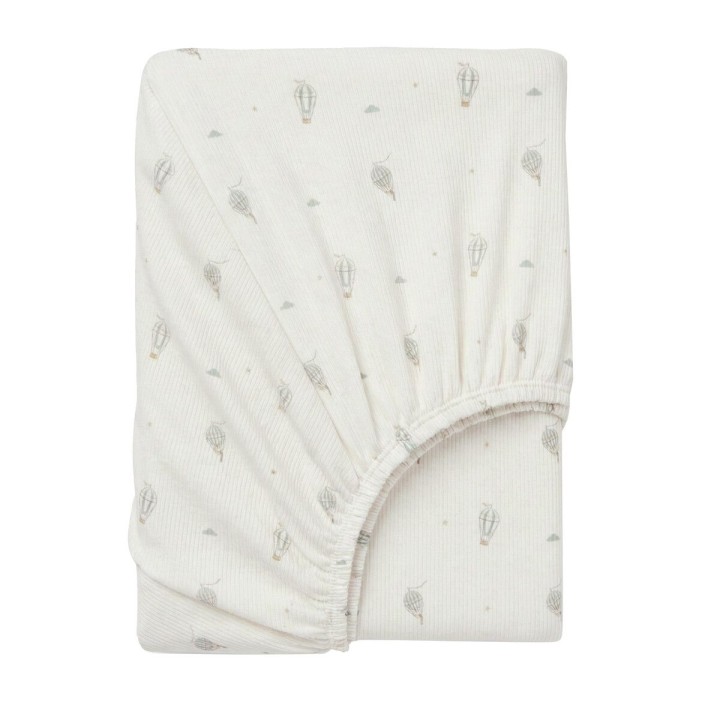 Sábana bajera de punto cuna mini 50x80 Blue Sky (verde) de Bimbidreams