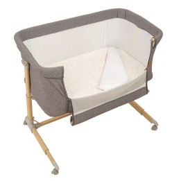 Minicuna colecho metálica con bajera y funda nórdica Dafne (color) de 