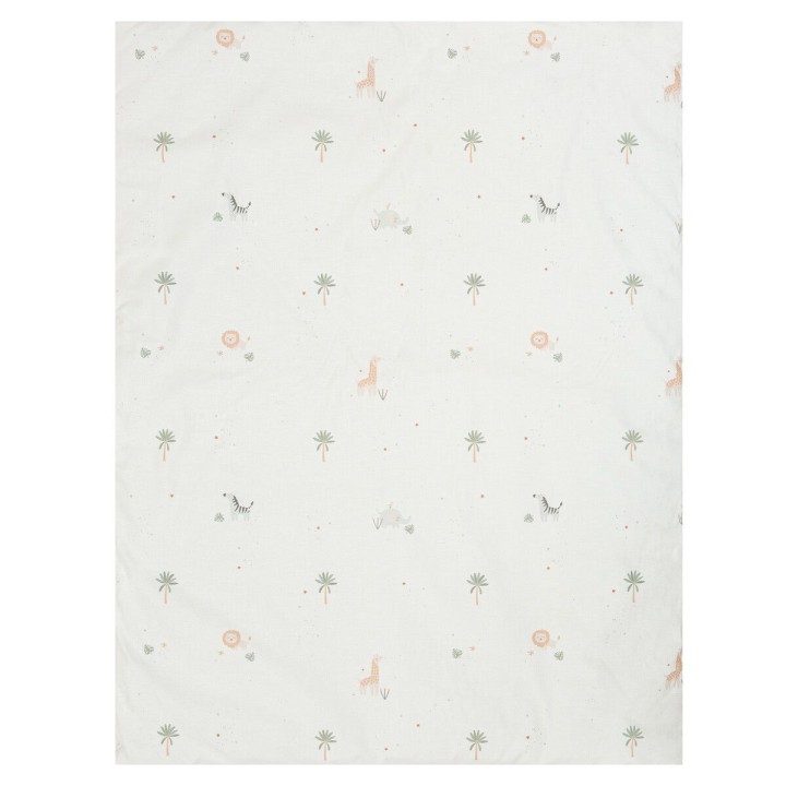 Minicuna colecho metálica con bajera y funda nórdica Palm (verde) de B