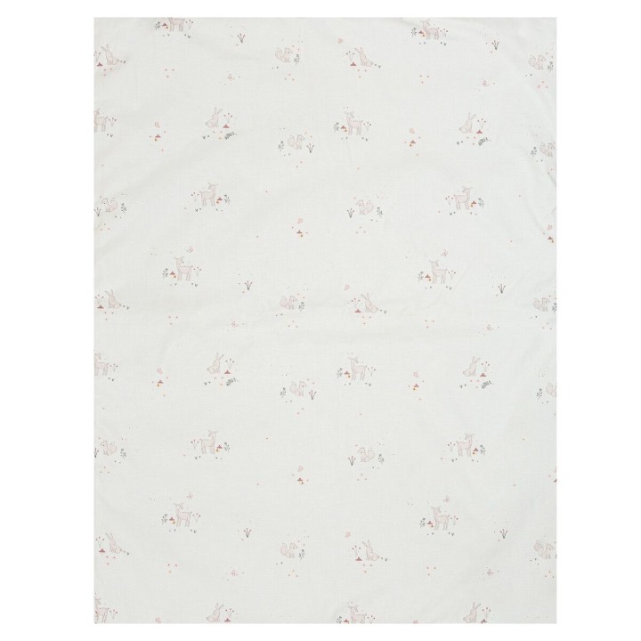 Minicuna colecho metálica con bajera y funda nórdica Deer (lino) de Bi