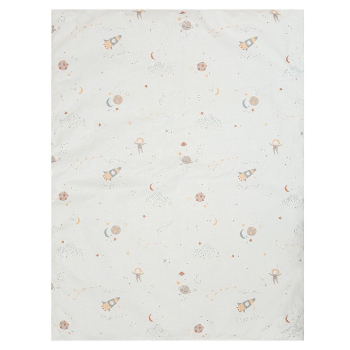 Minicuna colecho metálica con bajera y funda nórdica Orbit (gris) de B