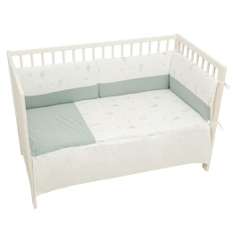 Edredón con protector cuna 60x120 Blue Sky (blanco/verde) de Bimbidrea