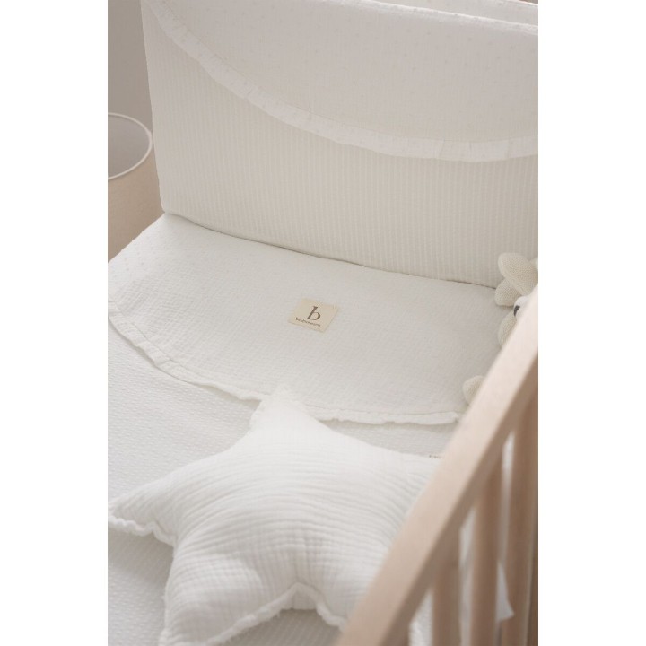 Edredón con protector cuna 60x120 Cloud (blanco) de Bimbidreams