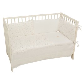 Edredón con protector cuna 60x120 Monet (blanco/rosa) de Bimbidreams