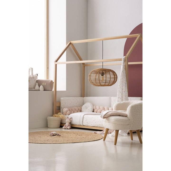 Edredón con protector cuna 60x120 Monet (blanco/rosa) de Bimbidreams