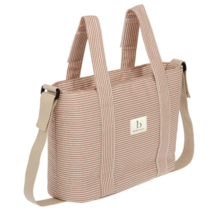 Bolso pañalera crossbody Veneto (blanco/terracota) de Bimbidreams