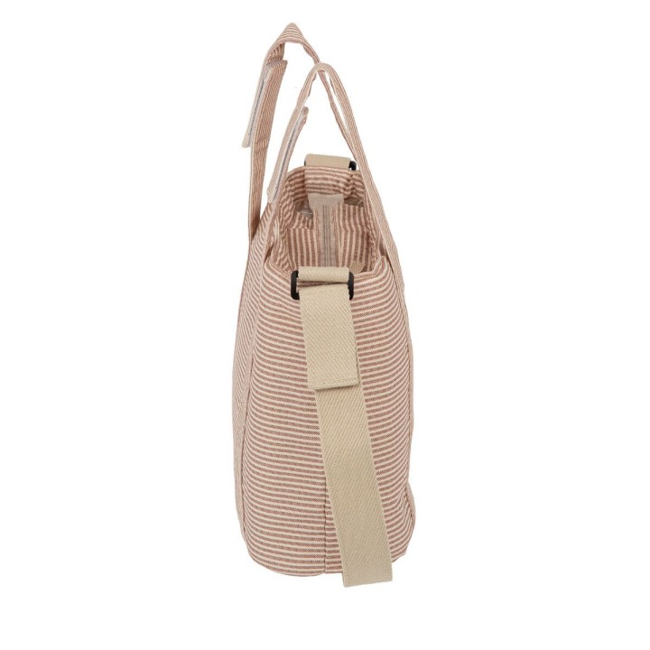 Bolso pañalera crossbody Veneto (blanco/terracota) de Bimbidreams