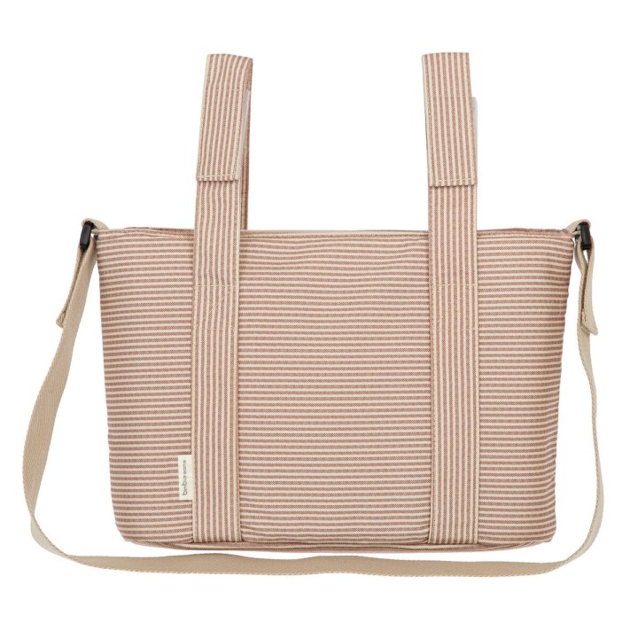 Bolso pañalera crossbody Veneto (blanco/terracota) de Bimbidreams
