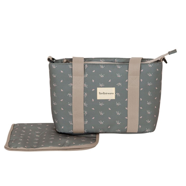 Bolso pañalera crossbody con cambiador Dalia (verde) de Bimbidreams