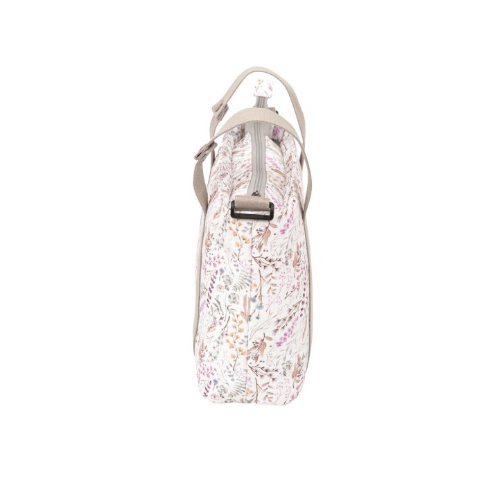 Bolso pañalera crossbody con cambiador Niza (blanco/lila) de Bimbidrea