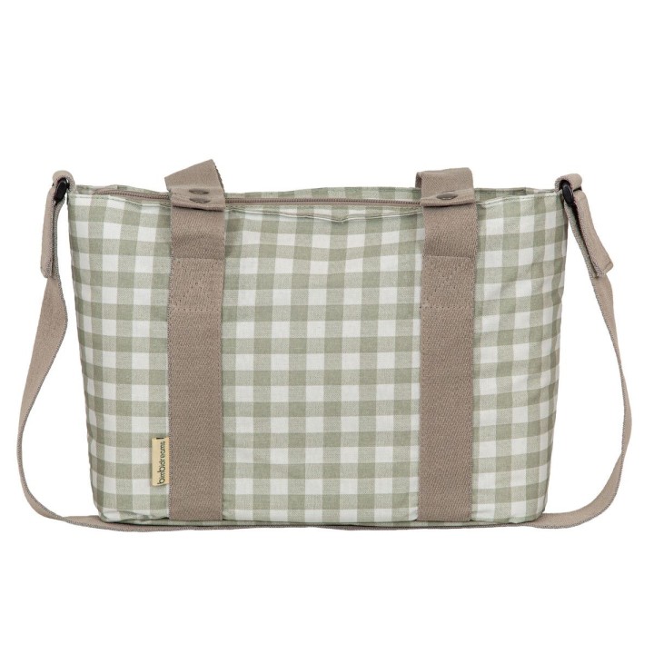 Bolso pañalera crossbody con cambiador Vichi (blanco/verde) de Bimbidr