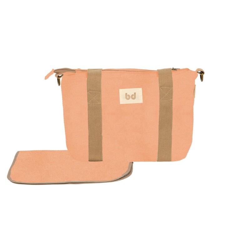 Bolso pañalera crossbody con cambiador Milano (rosa) de Bimbidreams