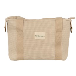 Bolso pañalera crossbody con cambiador Waffle (lino) de Bimbidreams