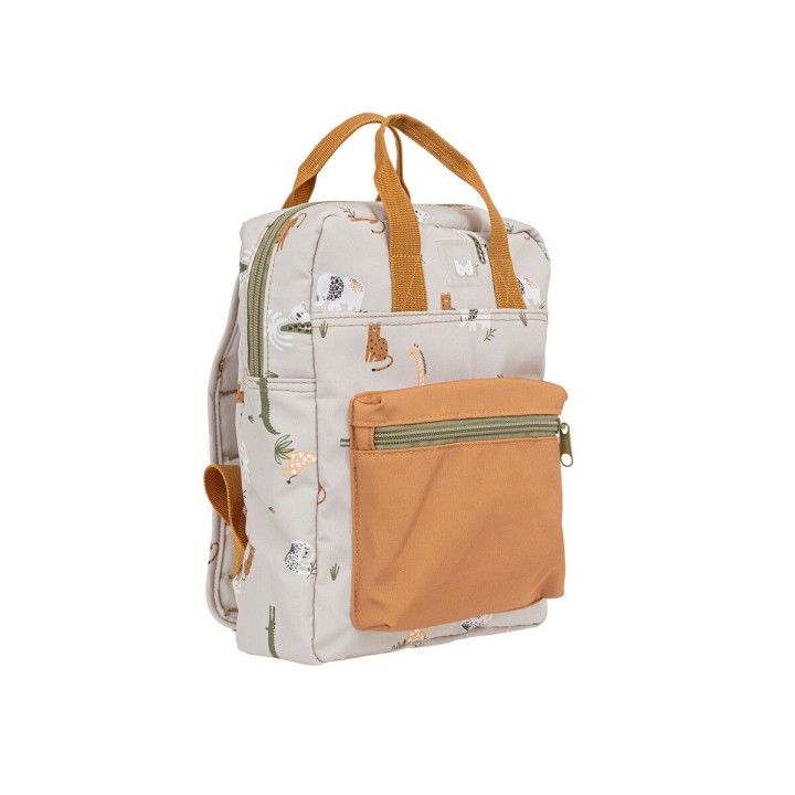 Mochila mini 20x29x13 cm Animalia (lino) de Bimbidreams