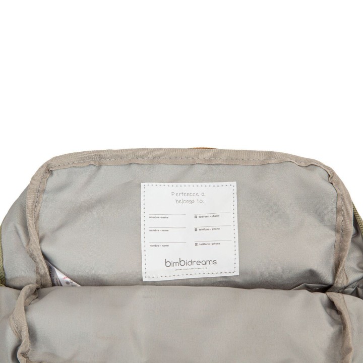 Mochila mini 20x29x13 cm Animalia (lino) de Bimbidreams