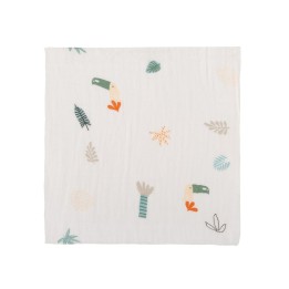 Muselina de bambú 120x120 cm Tucán (gris) de Bimbidreams