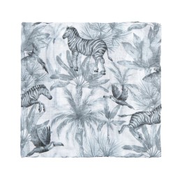 Muselina de bambú 120x120 cm Zebra (blanco) de Bimbidreams