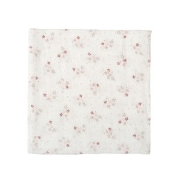 Muselina de bambú 120x120 cm Stars (blanco/rosa) de Bimbidreams