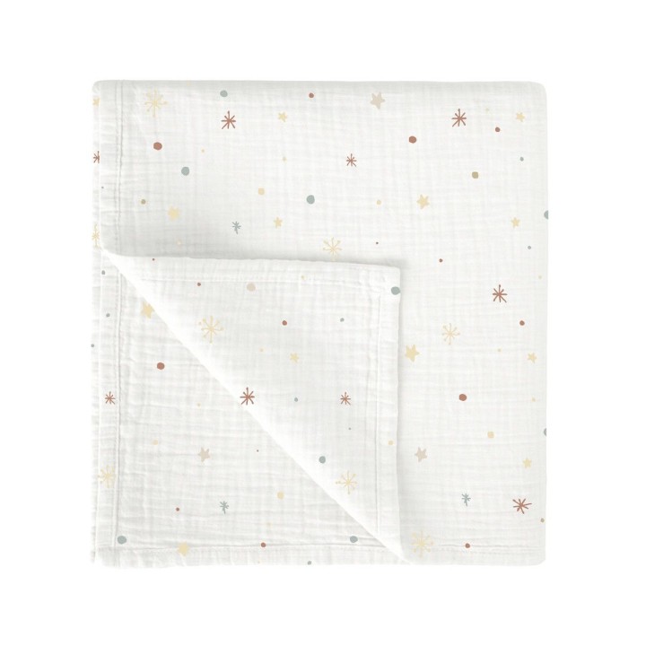 Muselina de bambú 120x120 cm Stars (color) de Bimbidreams