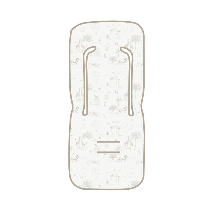 Colchoneta silla de paseo Noé (blanco/lino) de Bimbidreams