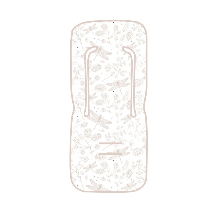Colchoneta silla de paseo Dafne (blanco/rosa) de Bimbidreams