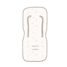 Colchoneta silla de paseo Happy Forest (blanco/lino) de Bimbidreams