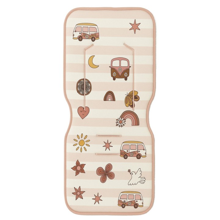 Colchoneta silla de paseo Lovely (blanco/rosa) de Bimbidreams