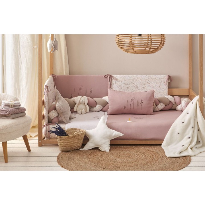 Set nórdico cuna 110x155 cm Niza (blanco/lila) de Bimbidreams