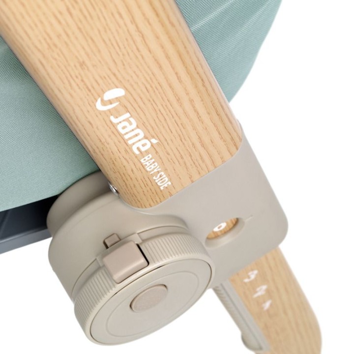 Cuna colecho Baby Side Jané - 6 alturas, colchón y textil incluido